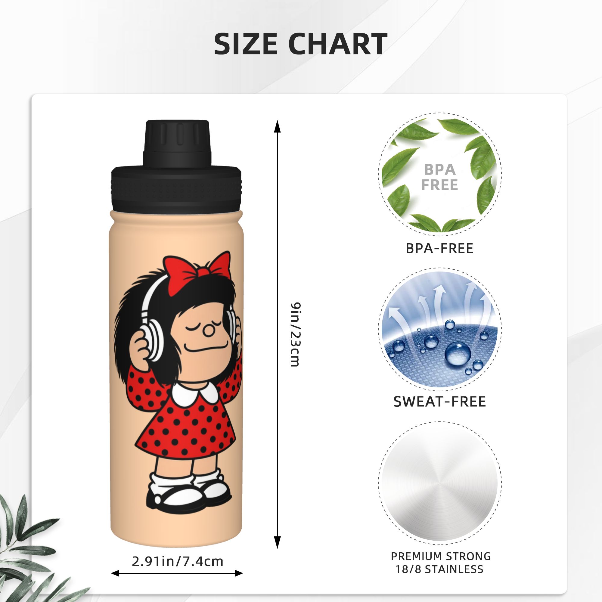 Cartoon M-Mafaldas 18OZ Sports - огляд і ціна Sports Water Bottle Insulated