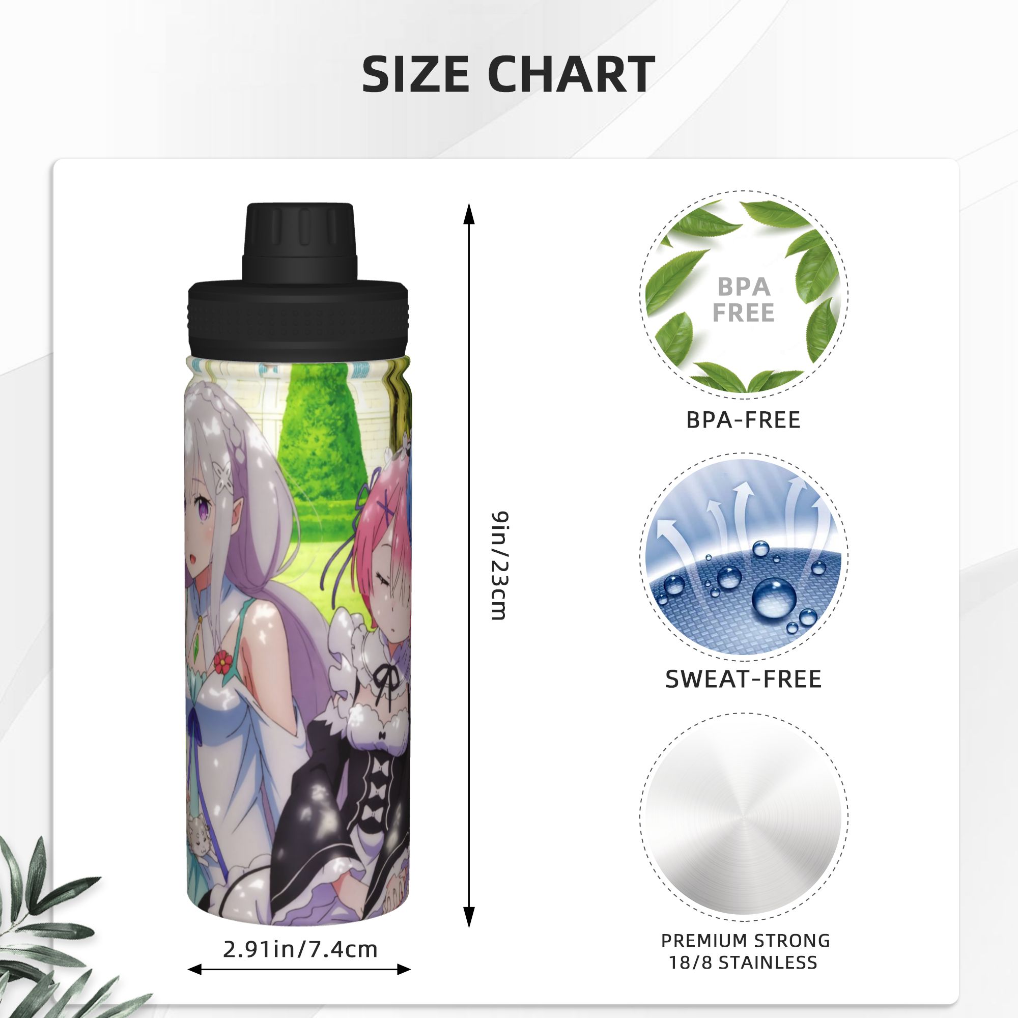 Anime R-Re Zero 18OZ Sports In - огляд і ціна Sports Water Bottle Insulated