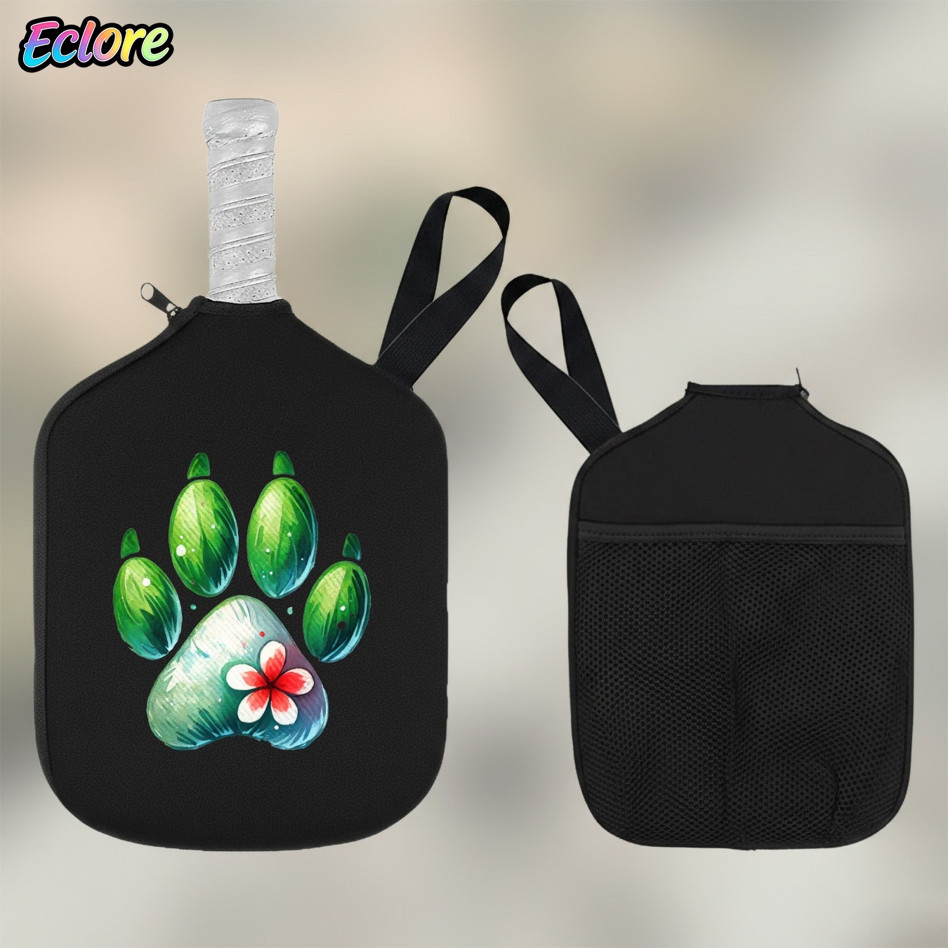 Green Watercolor Paw Print Pad - огляд і ціна Tennis Racket